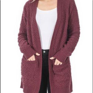 Wine Popcorn Cardigan